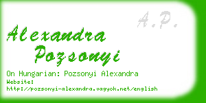 alexandra pozsonyi business card